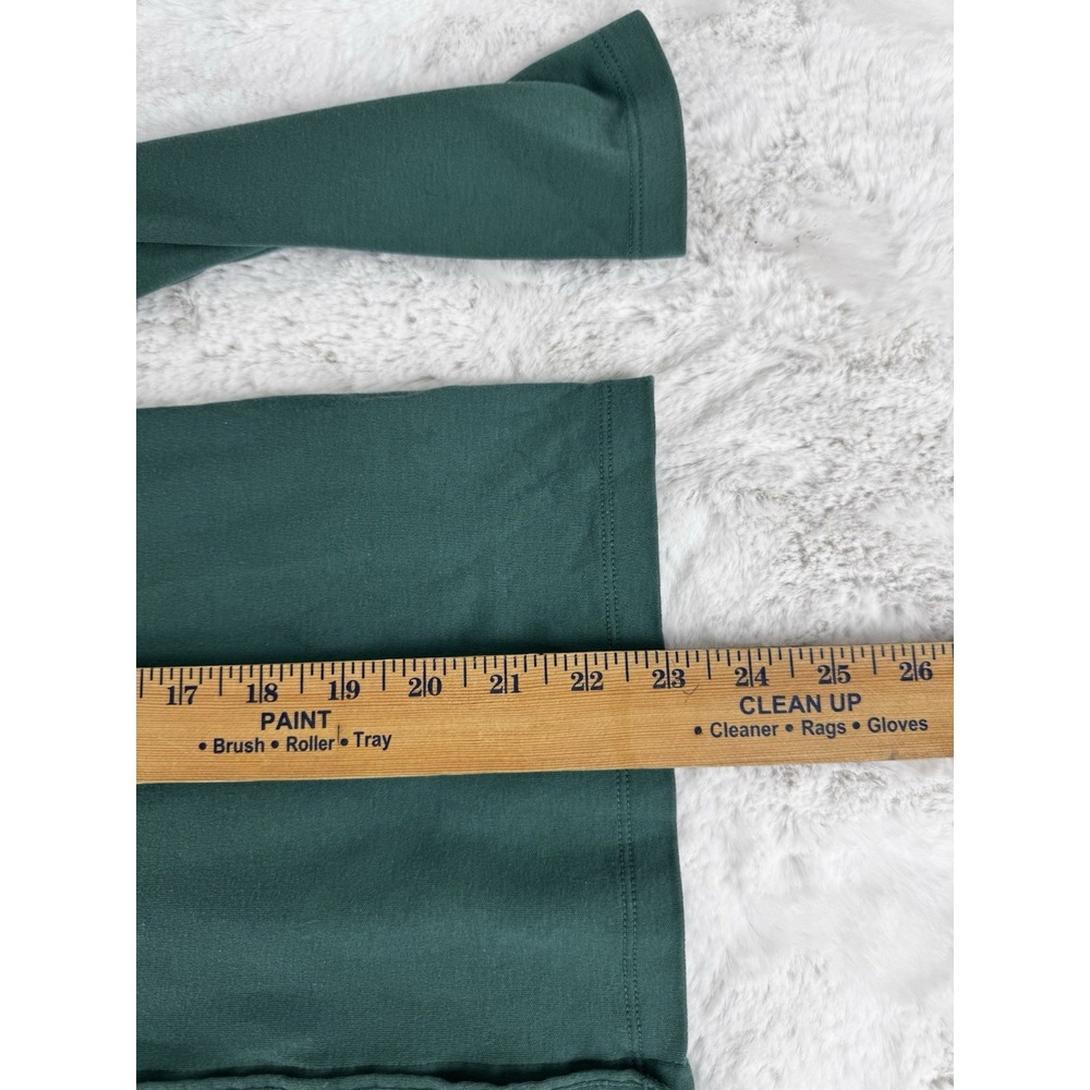 L.L. Bean 100% Supima Cotton Teal Green Long Sleeve Pearl Button Cardigan Knit M - Picture 10 of 10